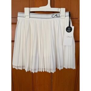 Calia Women's High-Rise Skort 15" Pleated Mesh Size XS NWT UPF 50+ Golf Skort